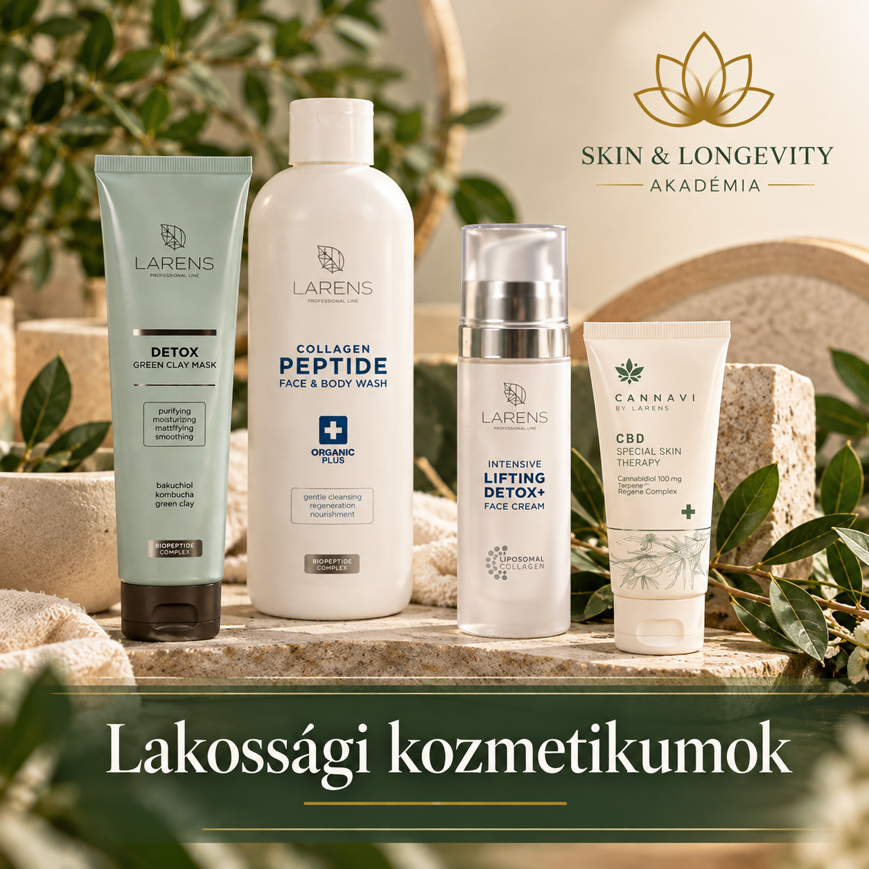 Larens kozmetikumok, magas hatóanyag tartalommal, peptidecomplex, Budapest 11.ker.
