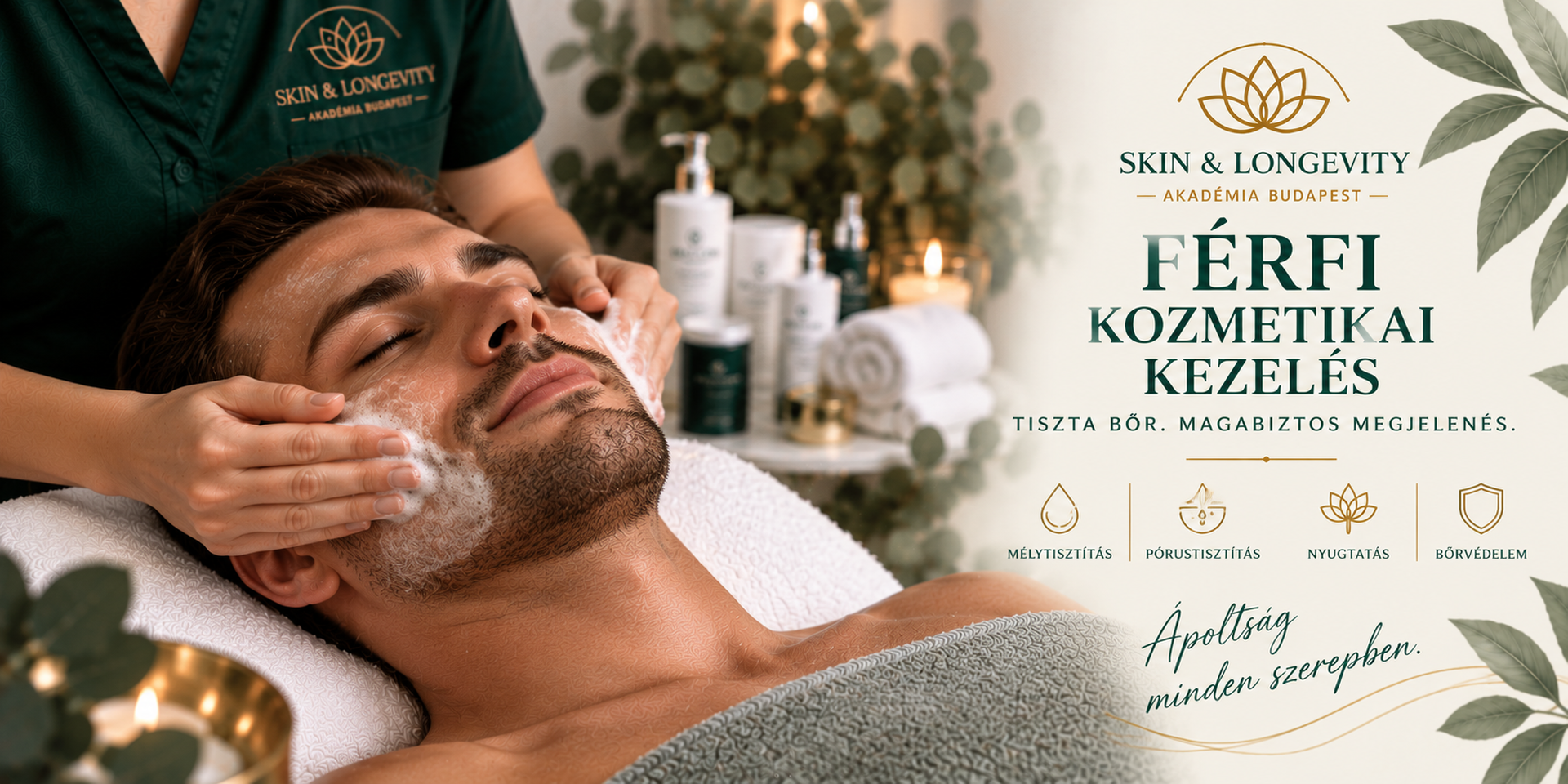 Férfi arckezelés Budapest, 11.ker. Személyre szabott kezelések. Arctisztítás, hegkezelés, antiaging