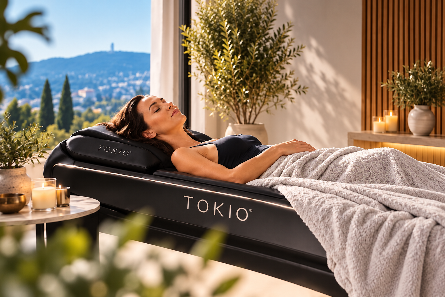 TOKIO Vibbro akusztikus vibrációs matrac relaxációs kezelés közben