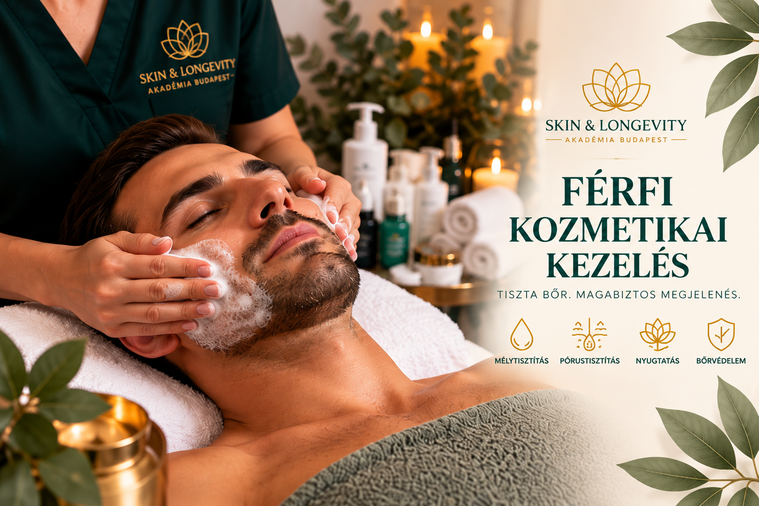 Személyre szabott férfi arckezelések. Budapest 11.ker. Ápolt kinézet, fiatalos külső